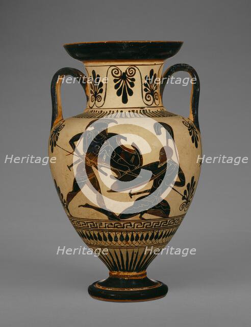 Attic Black-Figure Neck Amphora, about 500-480 BC. Creator: Unknown.
