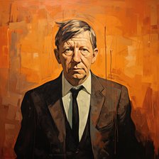 AI IMAGE - Portrait of W H Auden, c1960s, (2023). Creator: Heritage Images.