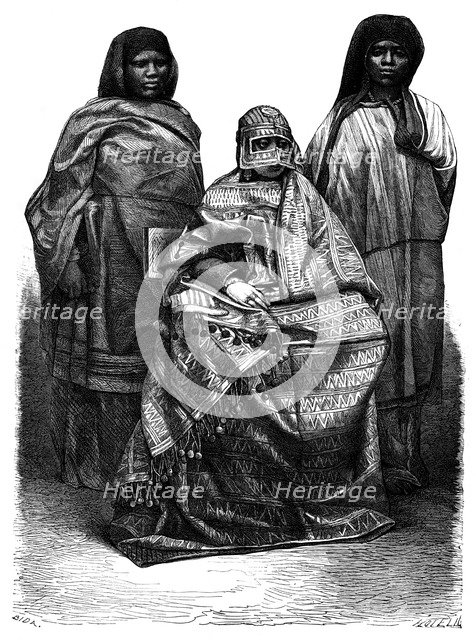 'Malagasy Women', 19th century.Artist: Alexandre Bida