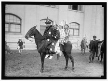 Society Circus - clowns on horseback, between 1909 and 1923. Creator: Harris & Ewing.