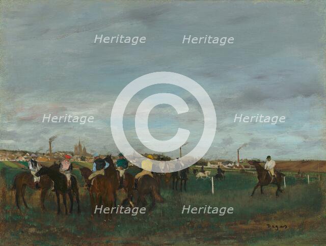 The Races, 1871-1872. Creator: Edgar Degas.