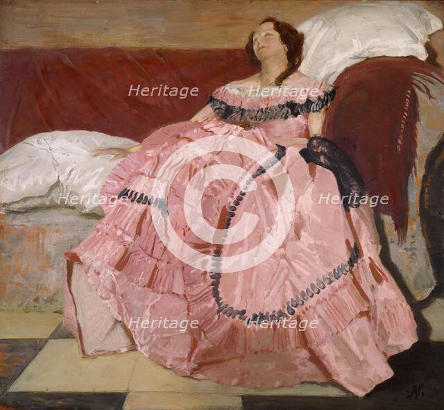The Pink Dress, 1935. Creator: William Nicholson.