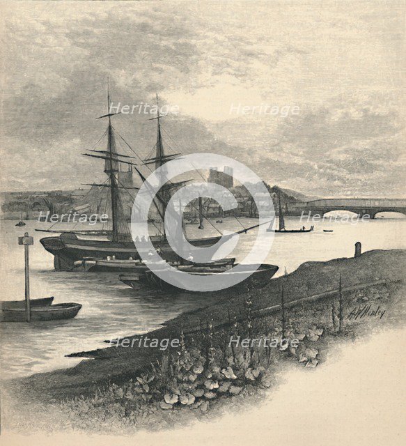'Rochester, from Strood', 1886. Artist: Unknown.
