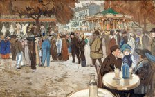 Fête foraine, boulevard de Clichy, c1910. Creator: Louis Abel-Truchet.