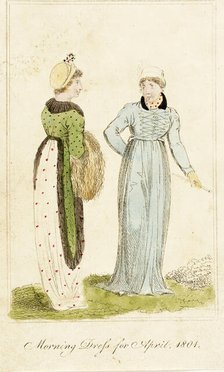 Fashion Plate (Morning Dress for April, 1801), 1801. Creator: Unknown.