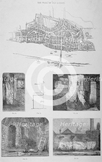Wall of London, 1820.                                                   Artist: Anon