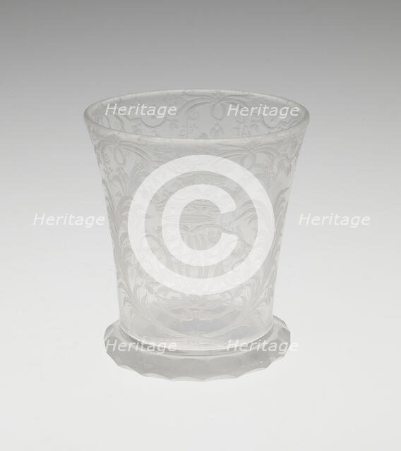 Beaker, Bohemia, Early 18th century. Creator: Bohemia Glass.