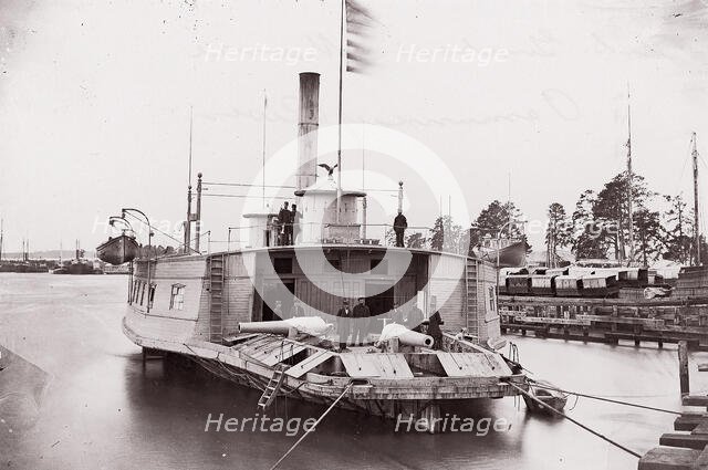 U.S. Gunboat "Commodore Perry" on Pamunkey River, 1861-65. Creator: Tim O'Sullivan.