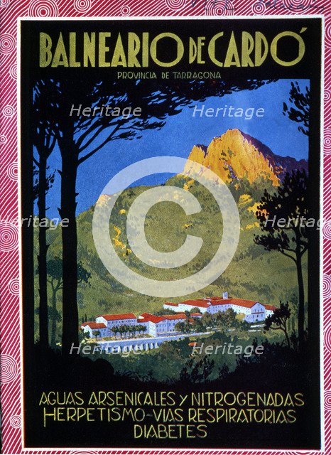Advertisement of the Cardó Spa (Tarragona).