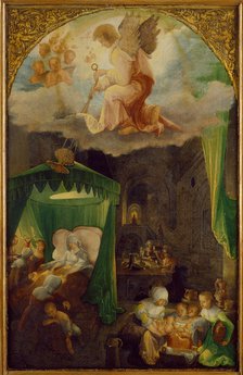 The Nativity of the Virgin, ca 1521. Artist: Huber, Wolf (1480/5-1553)