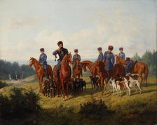 The Coursing, 1856. Creator: Pietsch, Ludwig (1824-1911).