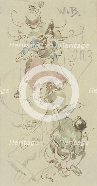 Dance card, c1860-1900. Creator: Wilhelm Busch.