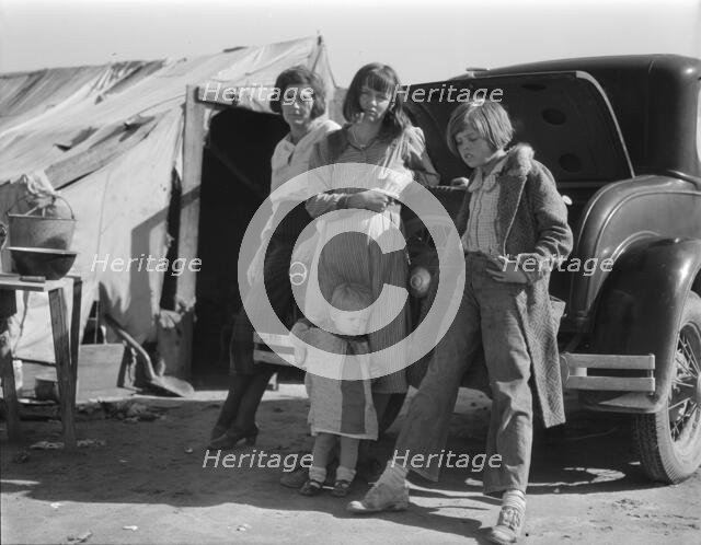 Drought refugees, California, 1936. Creator: Dorothea Lange.