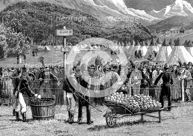 Cholera quarantine in Italy. Artist: Unknown