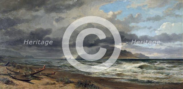 Cook Strait, New Zealand, c1884. Creator: Nicholas Chevalier.