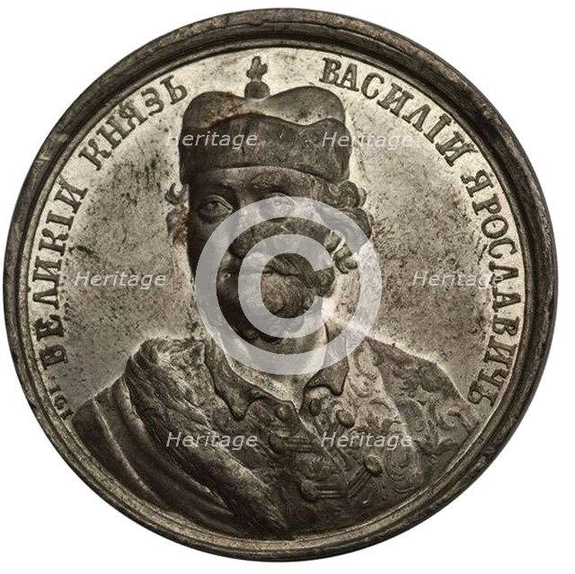 Grand Prince Vasily Yaroslavich (from the Historical Medal Series), 18th century. Artist: Jaeger, Johann Caspar (1744-1808)