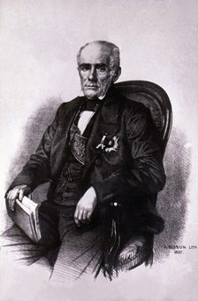 Pedro de Araujo Lima (1793-1870), Marquis of Olinda, lithography, 1857.