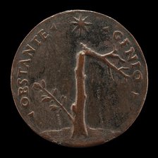 Broken Laurel Tree with Leafy Branch [reverse], probably 1532. Creator: Andrea Briosco.