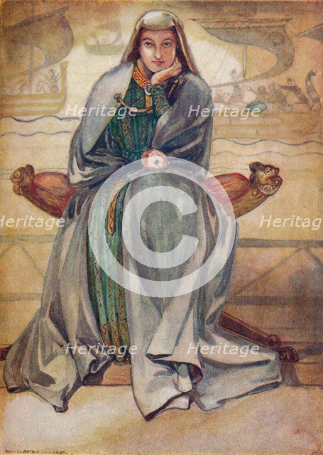 'A Woman of the Time of Richard I', 1907. Artist: Dion Clayton Calthrop.