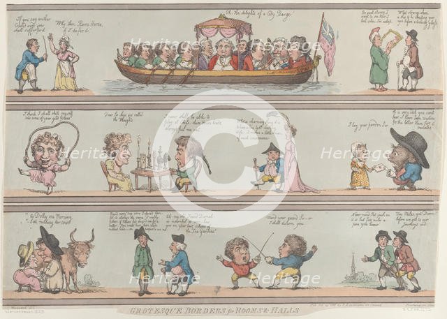 Grotesque Borders for Rooms & Halls, [October 29, 1800], reprint., [October 29, 1800], reprint. Creator: Thomas Rowlandson.