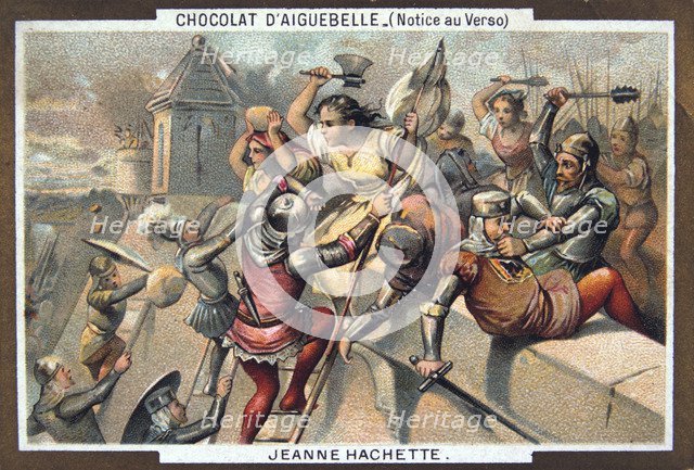 Jeanne Hachette defends Beauvais, 1472, (19th century). Artist: Unknown