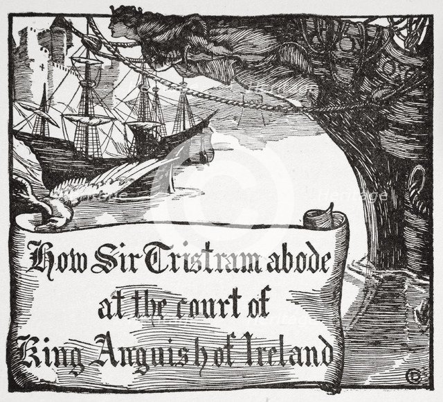 'How Tristram abode at the court of King Anguish of Ireland', 1905.  Artist: Dora Curtis