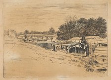 Whistler at Moulsey [Molesey Lock], [1861]. Creator: Edwin Edwards.