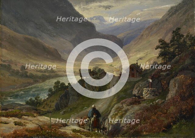 Steep Roads in Laerdal, 1839. Creator: Thomas Fearnley.