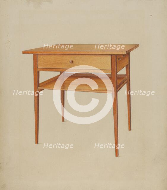 Shaker Table, 1937. Creator: Winslow Rich.