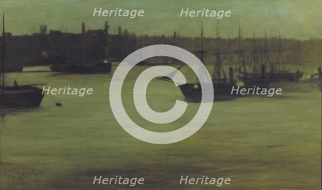 'The Pool of London', c1866-1899. Artist: Walter Greaves