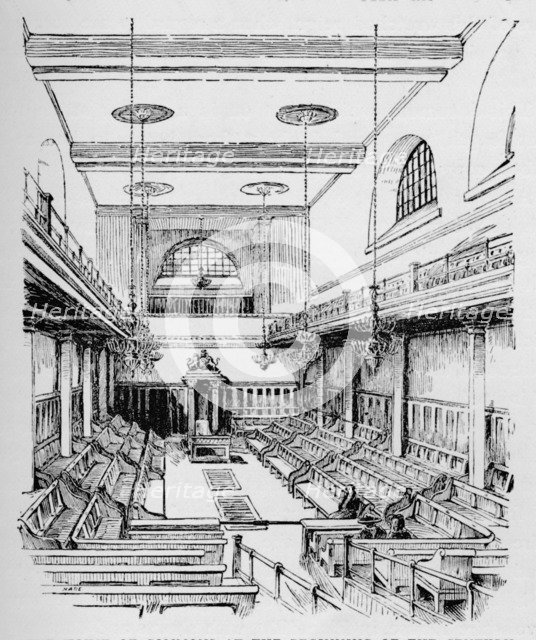 'The House of Commons at the Beginning of the Century', c1897. Artist: William Patten.