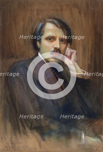 Portrait of the Pianist and Composer Alfred Cortot (1877-1962), 1911. Creator: Cornillier, Pierre-Émile (1862-1948).