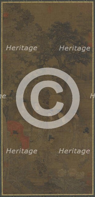 Xin Pi Tugging the Emperor's Robe, 14th century. Creator: Unknown.