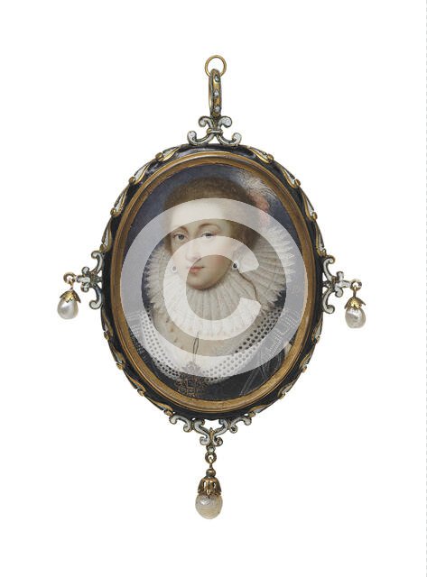 Portrait of Elizabeth Stuart, c1618. Creator: Peter Oliver.