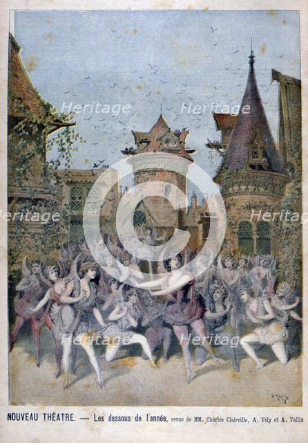 'Les Dessous de l'Annee', revue at the Nouveau Theatre, 1896. Artist: Henri Meyer