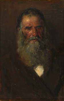 Study of the Head of an Old Man, 1883. Creator: Vladimir Egorovic Makovskij (Russian, 1846-1920).