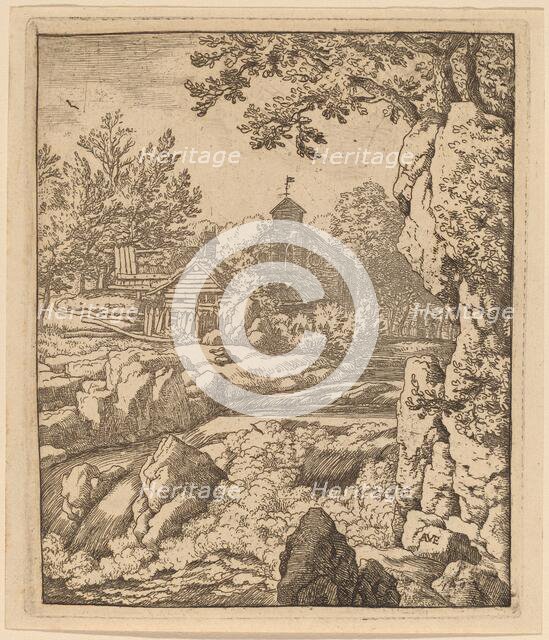 Waterfall, probably c. 1645/1656. Creator: Allart van Everdingen.