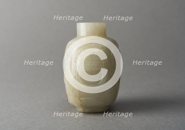 Jade snuff bottle, China, Qing dynasty, 1644-1911. Creator: Unknown.