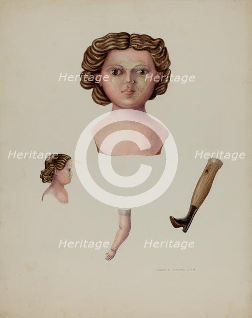 Doll (Composition), c. 1941. Creator: Archie Thompson.