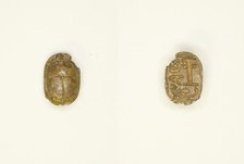 Scarab: Wish Formula, Egypt, New Kingdom-Late Period, Dynasties 18-26 (about 1550-525 BCE). Creator: Unknown.
