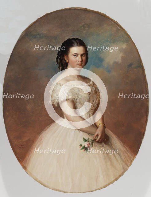 Portrait of Miss Maria Emilia Thunberg, 1859. Creator: Erik Johan Lofgren.