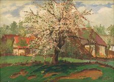 Landscape with trees in blossom, 1928. Creator: Bohumil Hanák.