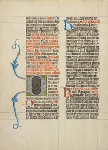 Decorated Initial D; Collegium Ducale, about 1420-1430. Creator: Master Michael.