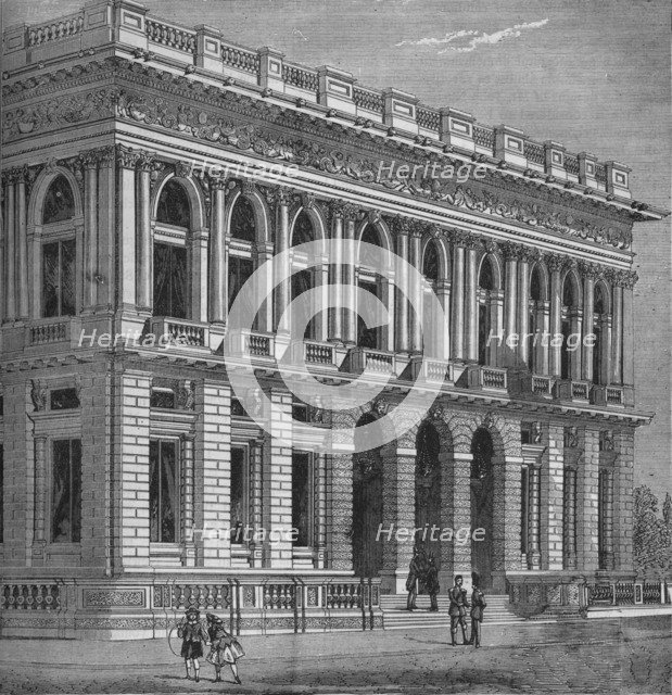 Front of the Army and Navy Club, Westminster, London, c1870 (1878). Artist: Unknown.