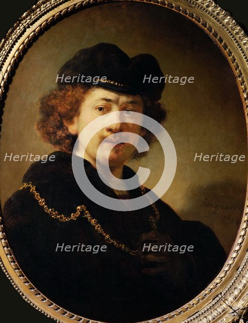 Self-Portrait with Beret and Gold Chain, 1633.