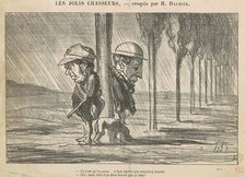 Les Jolis Chasseurs, 19th century. Creator: Honore Daumier.