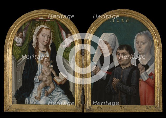 Madonna with Three Donors, 1486. Creator: Master of the Saint Ursula Legend.