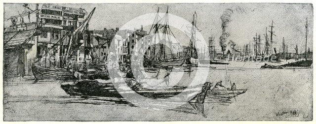 'Thames Warehouse', 19th century (1904).Artist: James Abbott McNeill Whistler