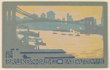Brooklyn Bridge Late Afternoon, 1916. Creator: Rachael Robinson Elmer.