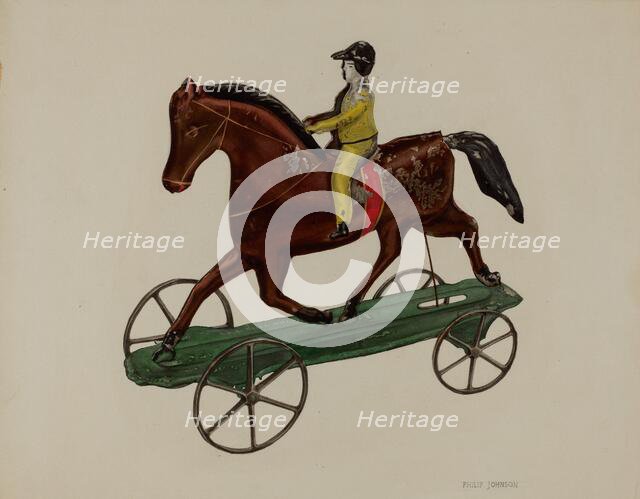 Horse and Rider, 1935/1942. Creator: Philip Johnson.